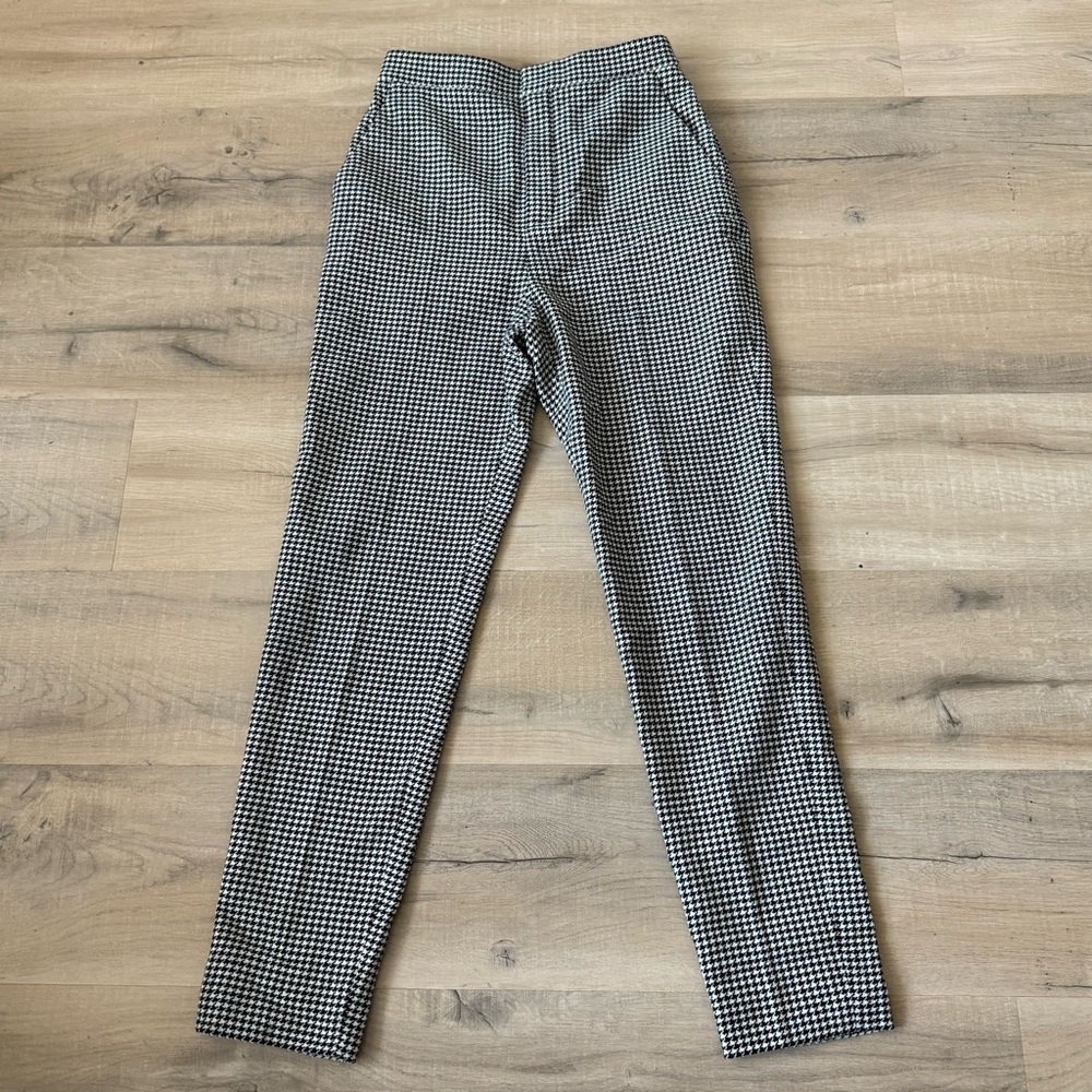 Saint Laurent black & white houndstooth slim fit wool pants - size 4 (36) - Picture 6 of 10